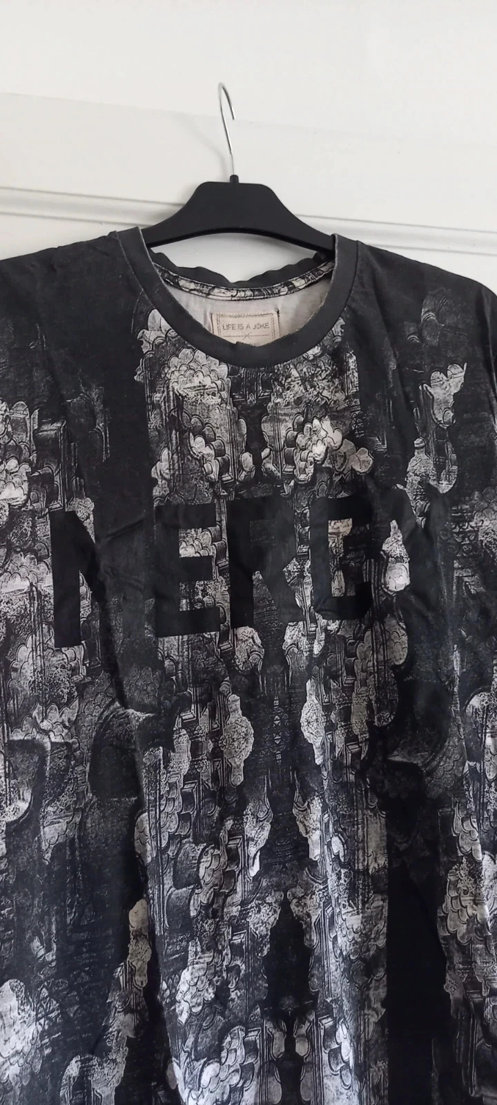T-shirt M Life is à joke X eleven gris noir blanc – photo 4
